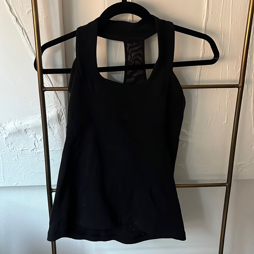 Lululemon Black Halter Top Built in Bra